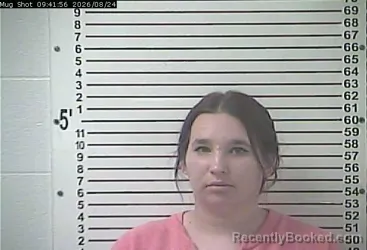 Mugshot of Hannah Elizabeth Maulden booked in Hardin County, Kentucky on August 24, 2026