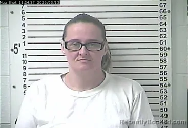 Mugshot of KELLY ERIN ALLEN booked in Hardin County, Kentucky on March 13, 2026