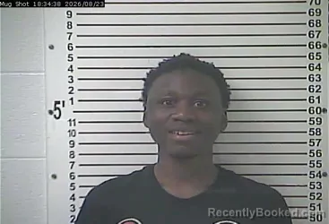 Mugshot of Kentae Martez Burgen booked in Hardin County, Kentucky on August 23, 2026
