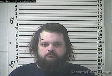 Mugshot of MATTHEW NORMAN DUVALL booked in Hardin County, Kentucky on April 28, 2026