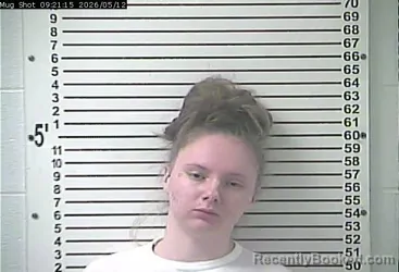 Mugshot of MALORY RAELYN WHEELER-COOK booked in Hardin County, Kentucky on May 12, 2026