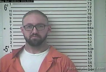 Mugshot of Nathan Tyler Davidson booked in Hardin County, Kentucky on August 27, 2026