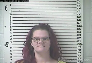 Mugshot of RACHEL MICHELLE HARDIN booked in Hardin County, Kentucky on March 9, 2026
