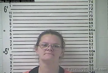 Mugshot of Rachel Michelle Hardin booked in Hardin County, Kentucky on September 8, 2026