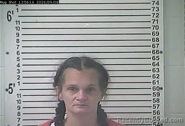 Mugshot of Sandra Ann Cooper booked in Hardin County, Kentucky on September 8, 2026