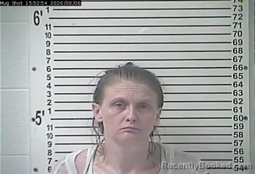Mugshot of Sabrina Marie Pendleton booked in Hardin County, Kentucky on August 6, 2026