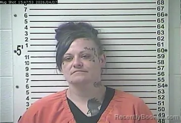 Mugshot of STEPHANIE JO SIMPSON booked in Hardin County, Kentucky on April 7, 2026