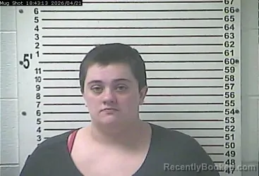 Mugshot of TESSLA NICOLE MCATEE booked in Hardin County, Kentucky on April 21, 2026