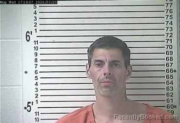 Mugshot of THOMAS DEREK VOWELS booked in Hardin County, Kentucky on March 20, 2026