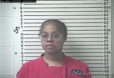 Mugshot of TEIRRA NASHA WHITFIELD booked in Hardin County, Kentucky on March 10, 2026