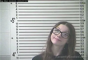 Mugshot of WILLOW MAE WOLFORD booked in Hardin County, Kentucky on July 7, 2026