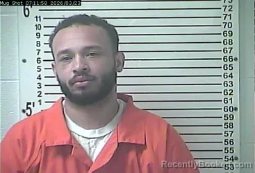 Mugshot of XAVIER ELIJAH KHAN booked in Hardin County, Kentucky on March 23, 2026