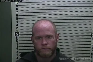 Mugshot of David Simpson booked in Harlan County, Kentucky on October 2, 2026