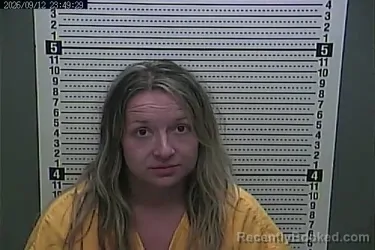 Mugshot of Heather Thomas booked in Harlan County, Kentucky on September 12, 2026