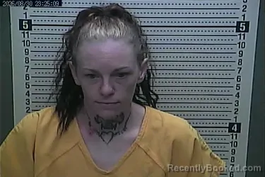 Mugshot of Heather Watkins booked in Harlan County, Kentucky on August 30, 2026