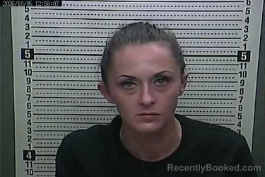 Mugshot of Kayla B Middleton booked in Harlan County, Kentucky on October 5, 2026