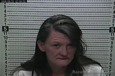 Mugshot of Terina Jordan booked in Harlan County, Kentucky on August 20, 2026