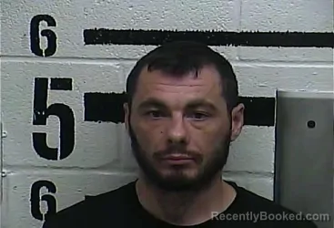 Mugshot of Brandon Lee Cowan booked in LaRue County, Kentucky on August 15, 2026