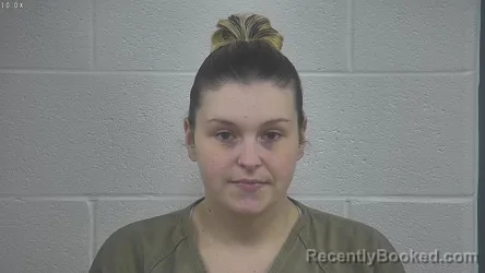 Mugshot of Kaylee Cawood booked in Laurel County, Kentucky on September 8, 2026