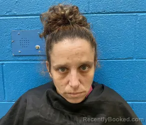 Mugshot of CHRISTINE NICOLE MOORE booked in McDowell County, North Carolina on July 13, 2026