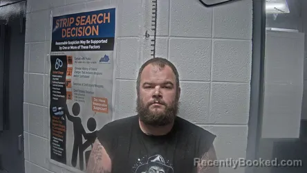 Mugshot of Christopher Blaine Stanley booked in Letcher County, Kentucky on August 6, 2026
