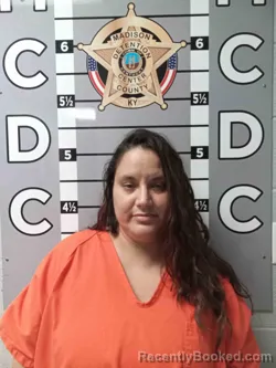 Mugshot of Rebecca Sowder booked in Madison County, Kentucky on August 24, 2026