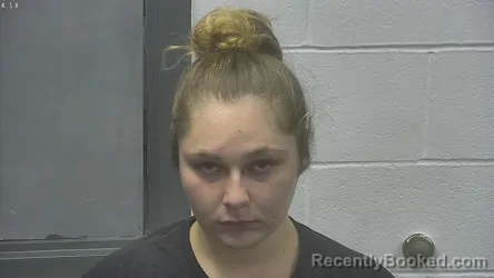Mugshot of Savanah Jade Eichenberger booked in Meade County, Kentucky on August 24, 2026