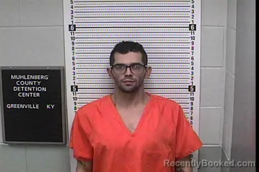 Mugshot of AARON SHANE SCHOENFELDT booked in Muhlenberg County, Kentucky on March 24, 2026