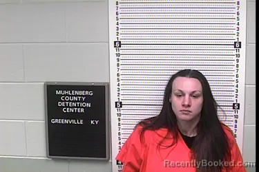 Mugshot of KATEN CHERIE LOUISA EVANS booked in Muhlenberg County, Kentucky on June 17, 2026