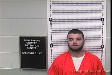 Mugshot of AARON SCOTT RICE booked in Muhlenberg County, Kentucky on June 18, 2026