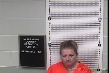 Mugshot of BRANDY NICHOLE GREENWOOD booked in Muhlenberg County, Kentucky on June 20, 2026