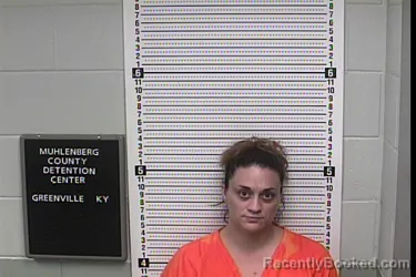 Mugshot of HALEY DANIELLE SIMPSON booked in Muhlenberg County, Kentucky on July 6, 2026