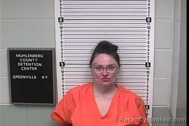 Mugshot of AMANDA DAWN FEEBACK booked in Muhlenberg County, Kentucky on July 9, 2026