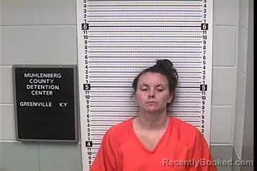 Mugshot of Meagan Alexandria Kirk booked in Muhlenberg County, Kentucky on August 5, 2026