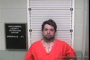 Mugshot of Forrest Lane Warren booked in Muhlenberg County, Kentucky on August 6, 2026