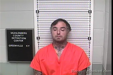 Mugshot of Gage Lionel Nelson booked in Muhlenberg County, Kentucky on August 6, 2026
