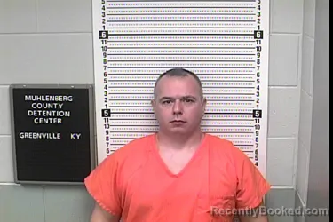 Mugshot of Brent Ryan Lindsey booked in Muhlenberg County, Kentucky on August 18, 2026