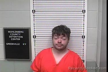 Mugshot of Dustin Ray Peach booked in Muhlenberg County, Kentucky on August 20, 2026