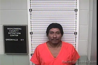 Mugshot of Justiminao Pablo Castro booked in Muhlenberg County, Kentucky on August 21, 2026
