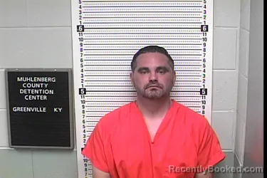 Mugshot of Bradley Michael Boocher booked in Muhlenberg County, Kentucky on September 1, 2026