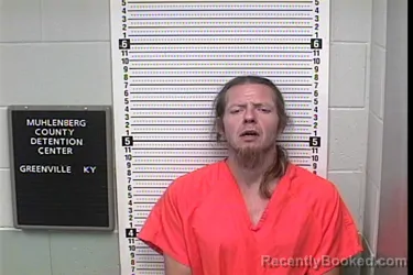 Mugshot of Adam Lee Melvin booked in Muhlenberg County, Kentucky on September 3, 2026