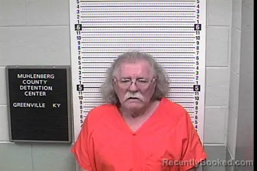 Mugshot of Clarence Robert Edwards booked in Muhlenberg County, Kentucky on October 2, 2026