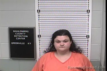 Mugshot of Kaela Marie Hillard booked in Muhlenberg County, Kentucky on October 22, 2026