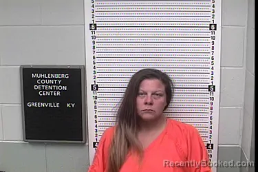 Mugshot of Sheree Dawn Saulsberry booked in Muhlenberg County, Kentucky on October 23, 2026