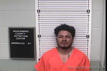 Mugshot of Jose Gutierrez Perez booked in Muhlenberg County, Kentucky on October 24, 2026