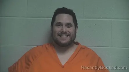 Mugshot of Justin Allen Renfro booked in Oldham County, Kentucky on August 6, 2026