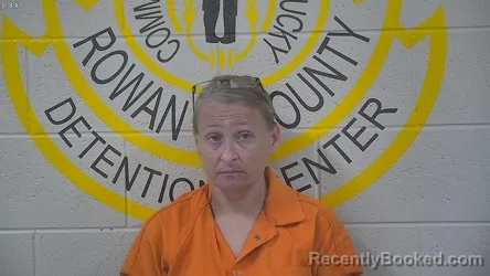 Mugshot of Amanda Mullins booked in Rowan County, Kentucky on September 16, 2026