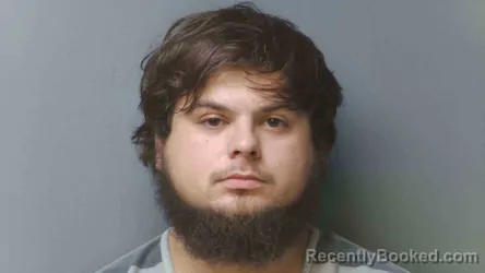 Mugshot of Dylan Ehrett booked in Simpson County, Kentucky on August 23, 2026