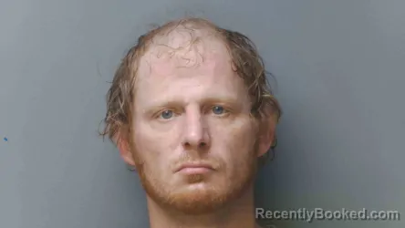 Mugshot of Caleb Huff booked in Simpson County, Kentucky on August 11, 2026