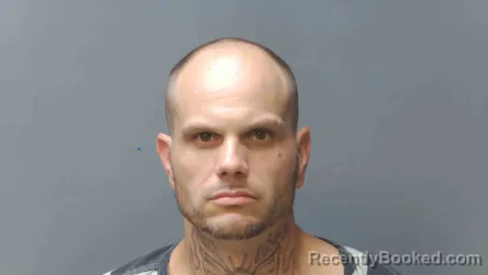 Mugshot of Dustin Kinser booked in Simpson County, Kentucky on October 12, 2026